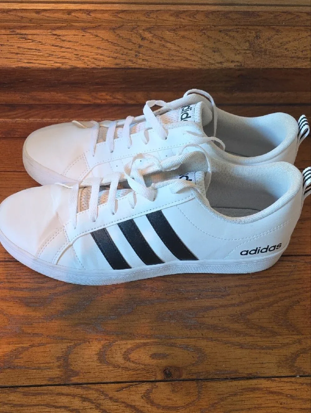 adidas Grand Court White Low-Top Sneakers with Black Stripes